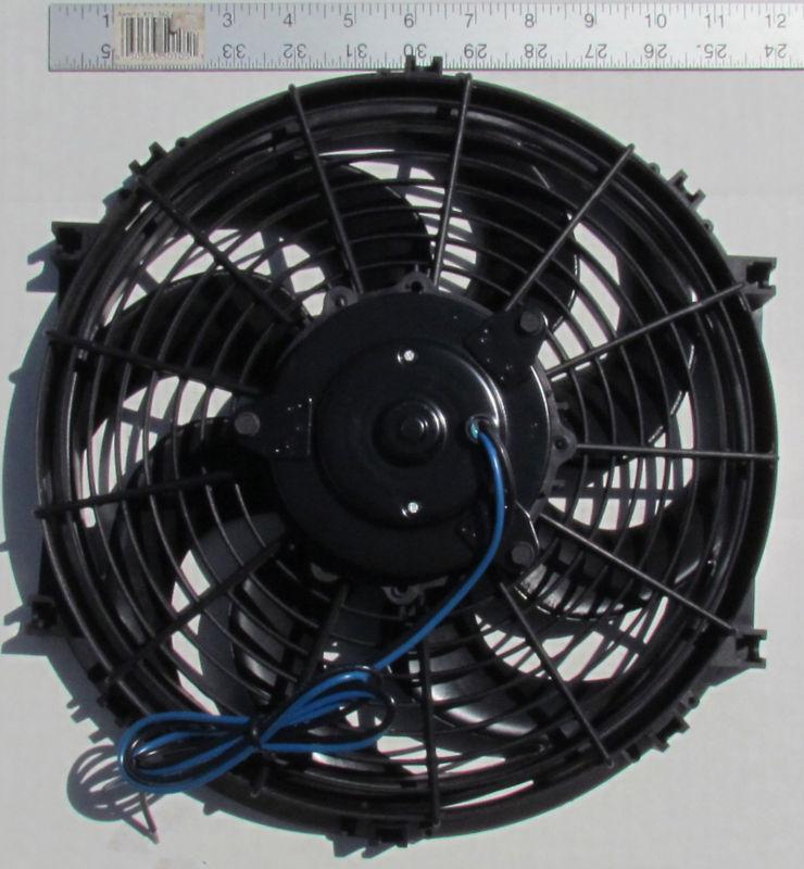 12" 12v electric fan low profile for street rod rat rod w/40 amp relay  #etc-12