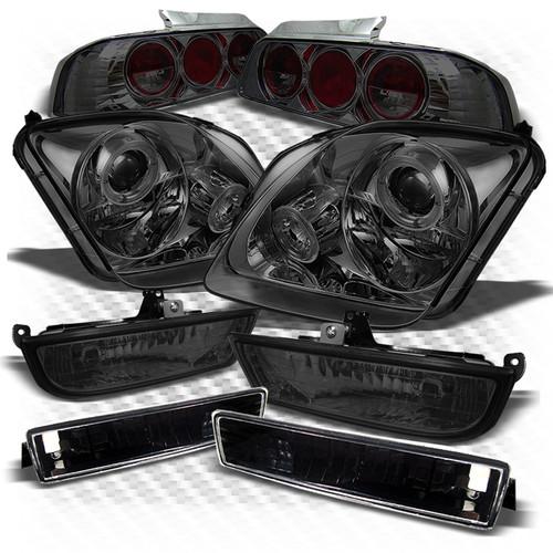 97-01 prelude smoked projector headlights + bumper + fog lights + tail lights