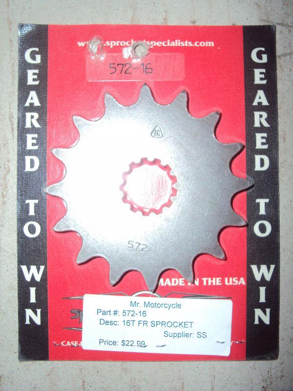 Yamaha,suzuki,triumph,kawasaki,front sprocket,sprocket specialist,pn 572-16