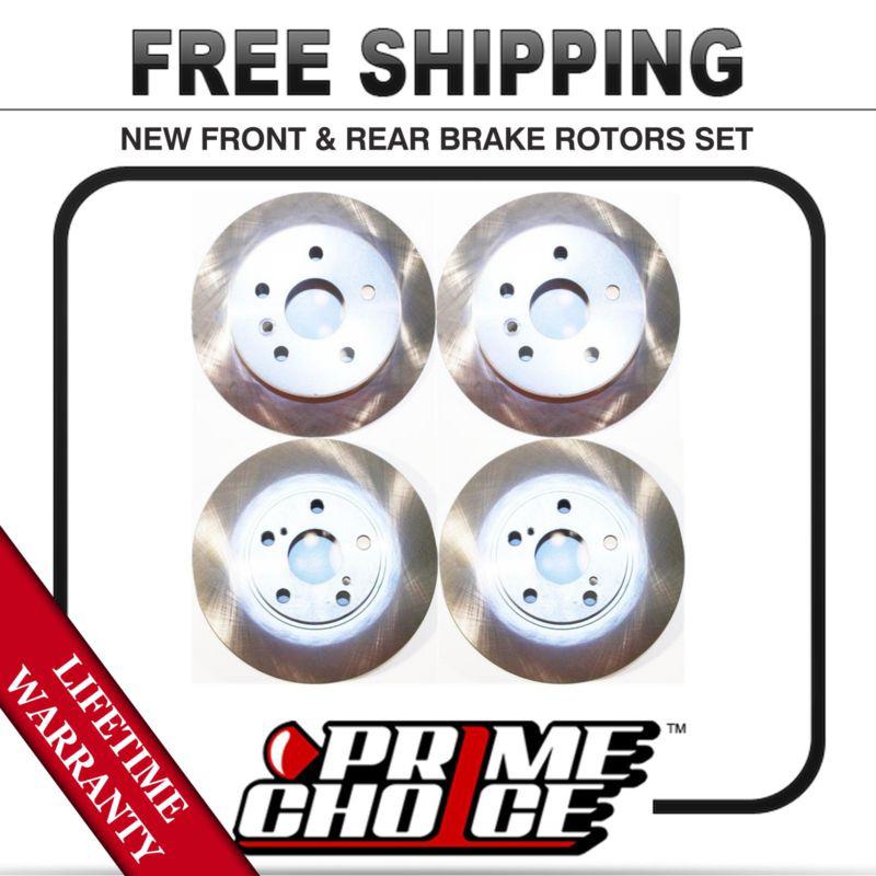 Set (4) new front and rear brake disc rotors with lifetime warranty