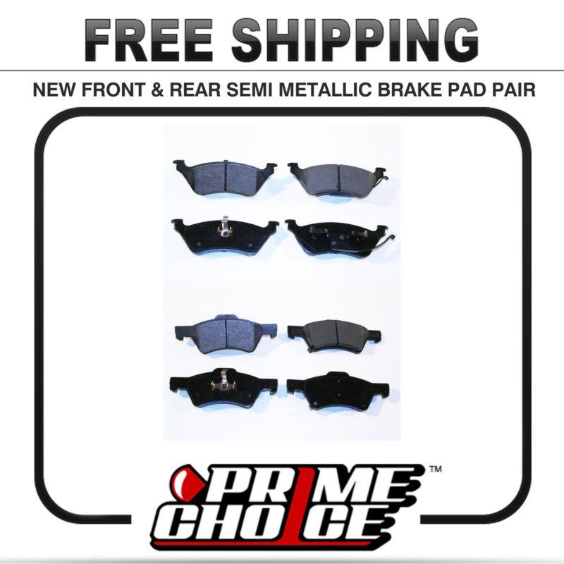 Premium front & rear metallic disc brake pads 2 full complete sets 4 pair 8 pads