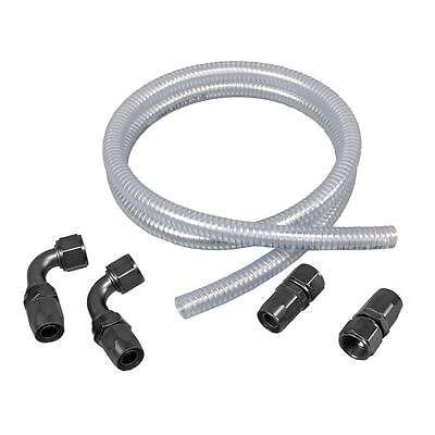 Moroso vacuum pump line kit steel/rubber silver finish -12an female ends 180