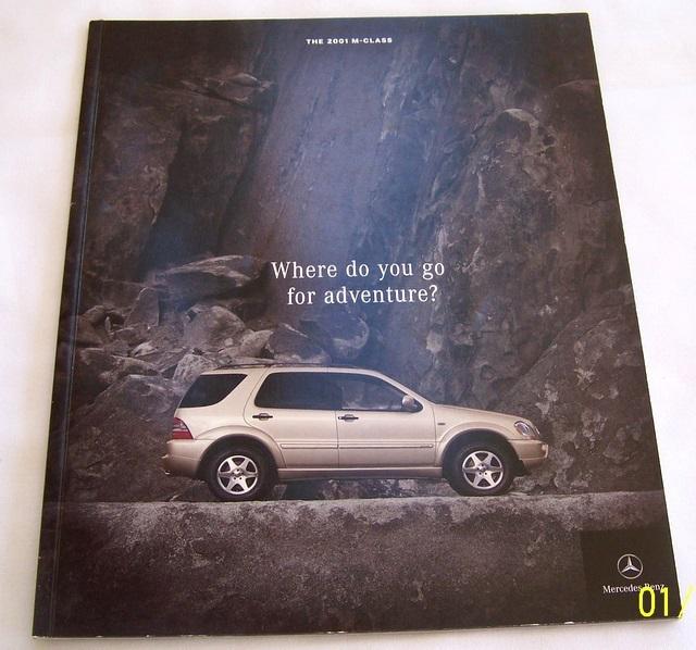 2001  mercedes ml   owners sales brochure w163  parts service