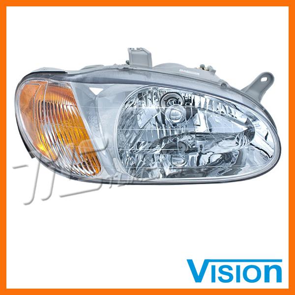 Passenger right side head light lamp assembly fit 98-01 kia sephia base ls new