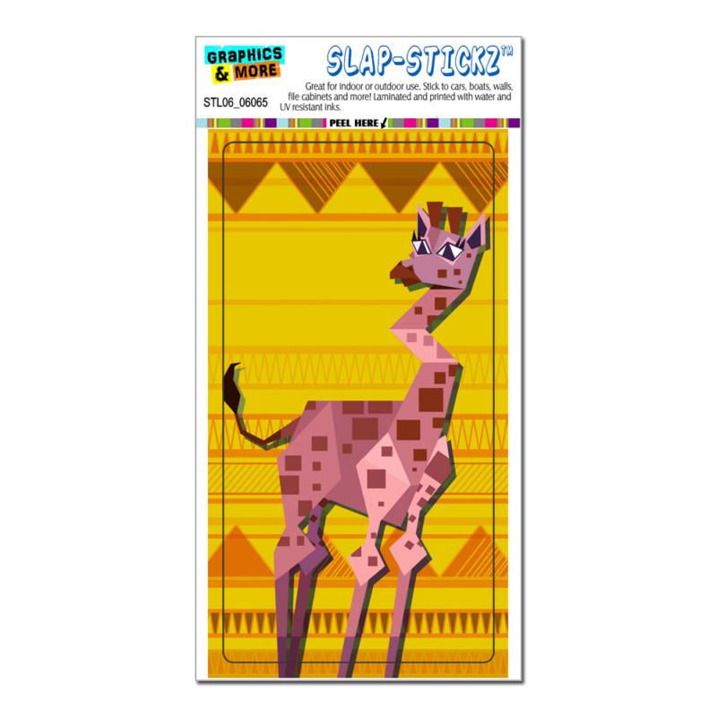 Geometric giraffe yellow - slap-stickz™ car window locker bumper sticker