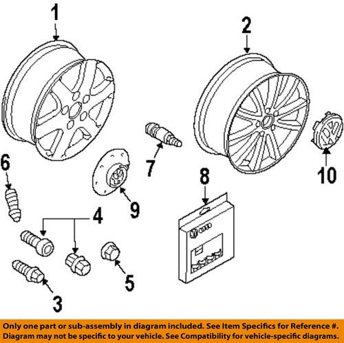 Volkswagen oem 7l6601173a2zz wheels-wheel bolt cap