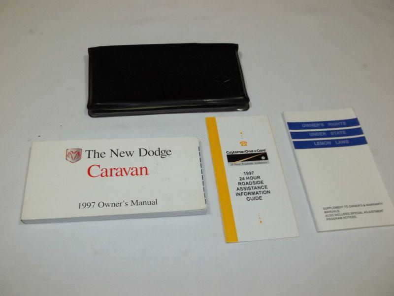 1997 dodge caravan owner's manual 4/pc.set & black chrysler factory case. free s