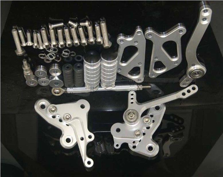 Hayabusa 99 09 silver rear set rearset foot pegs l&r forward controls hayabusa 