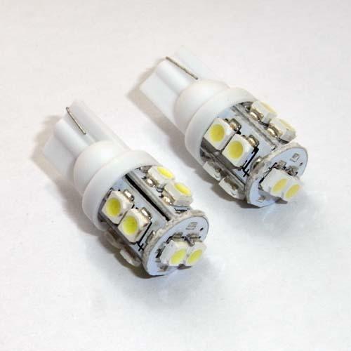 2pcs xenon white t10 wedge 10-smd 3020 w5w led light bulbs 192 168 194 2825 158