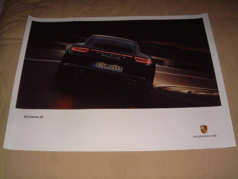 Porsche factory issued showroom poster of the porsche 911 carrera 4 s (no.10)