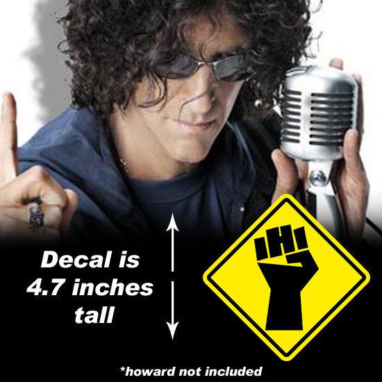 Howard stern radio show fist roadsign decal sticker