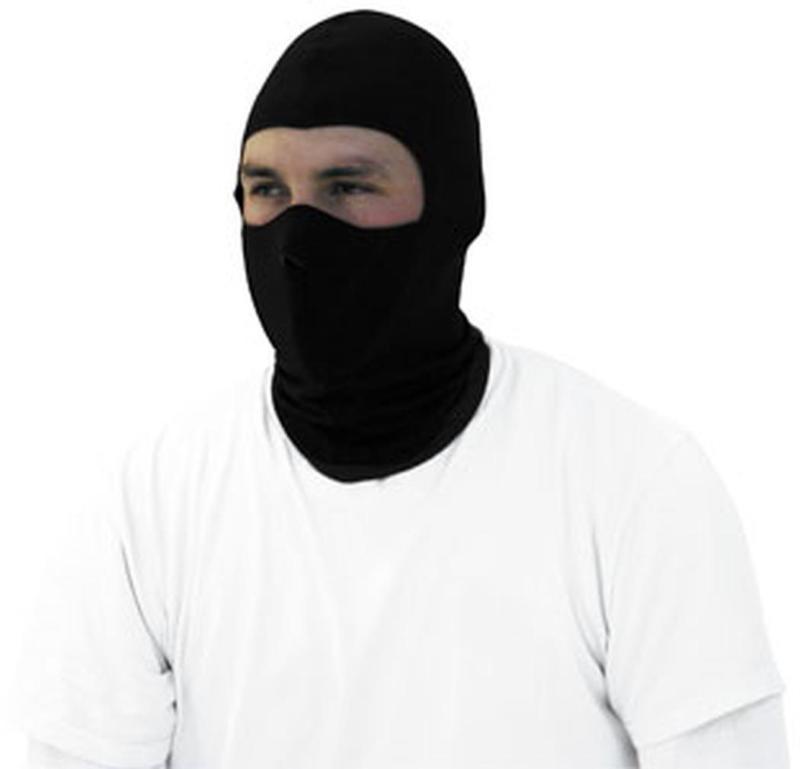 New zan cold weather coolmax with mask adult neoprene balaclava, black, osfm