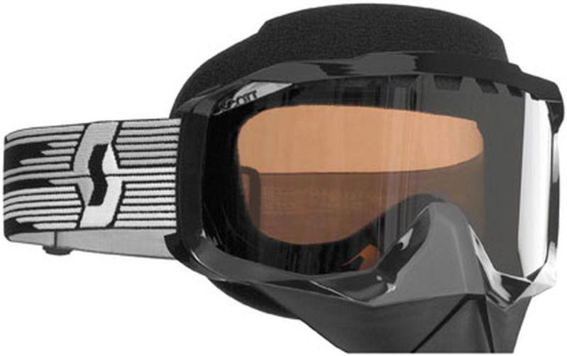 New scott hustle snowcross w/ rose acs thermal lens adult goggles,black,one size