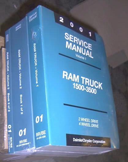 2001 dodge ram 1500 2500 3500 trucks shop manuals set of 3 cummins diesel & gas