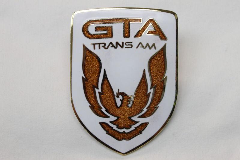 87-90 trans am gta white front bumper emblem new