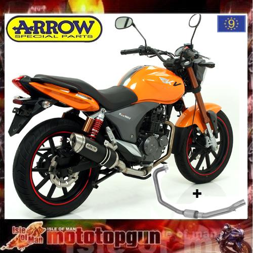 Full exhaust arrow thunder dark line steel keeway rkv 125 2011 2012 11 12