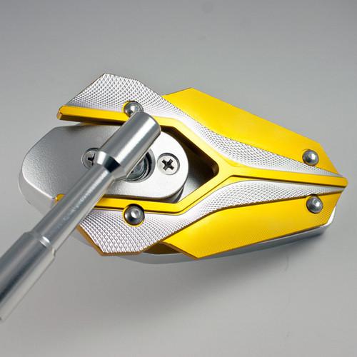 Yellow silver fairing mirror adjustable for suzuki tl1000 r/s sport motorbike..