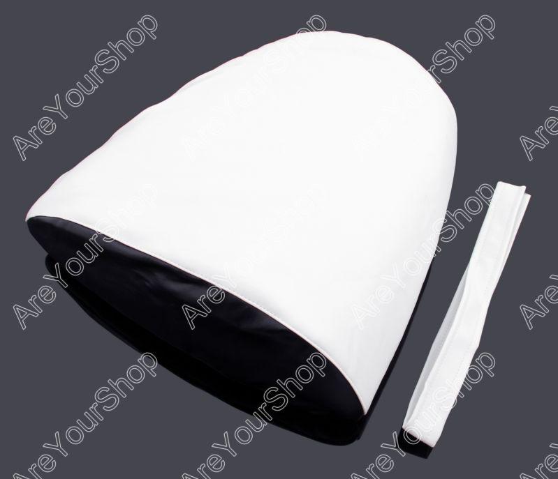 Rear pu leather seat cowl cover pillon suzuki gsxr 600/750 04-05 k4 white