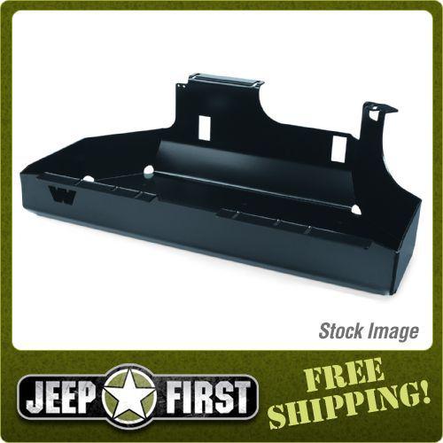 Warn 67820 fuel tank skid plate 3/16 in. thick steel black powder coat finish