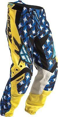 Fly racing youth kinetic 2011 offroad pants yellow/blue 24