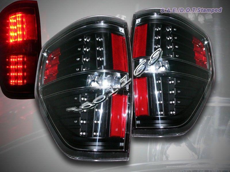 09-10 ford f150 f-150 harley-davidson/king ranch/lariat led tail lights black