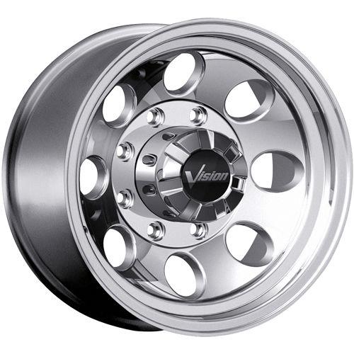 16x8 polished vision scorpion  5x4.5 +0 rims terra grappler 285/75/16