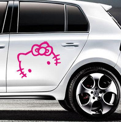Sanrio hello kitty logo face car motor truck auto vinyl sticker graphic decal #m