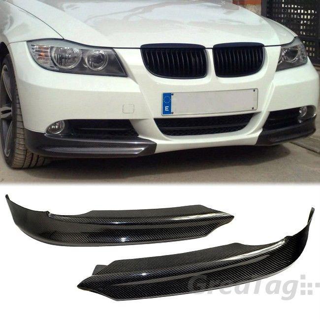 06 07 08 bmw e90 e91 m3 3-series real carbon fiber front bumper splitter lip