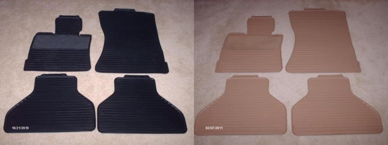 Bmw x5 series rubber all season mats 2007 - 2011 black or tan