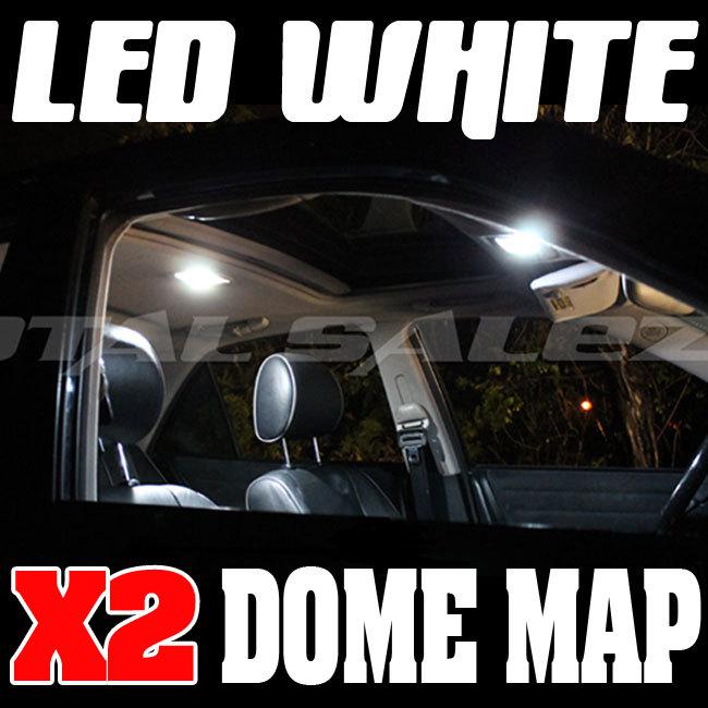 2x white interior led kit for dome map 12 smd xenon hid  z1