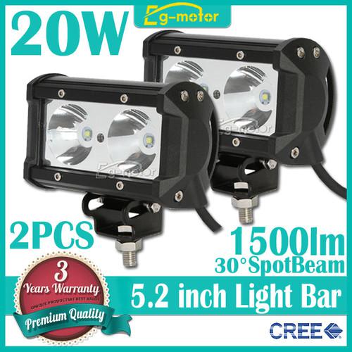 2pcs 20w cree led spot beam work light offroad lamp car truck boat suv 4x4 4wd