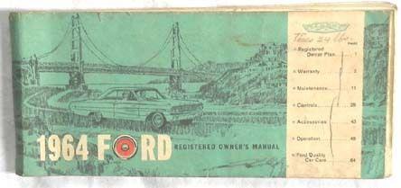 1964 ford   car owners manual original