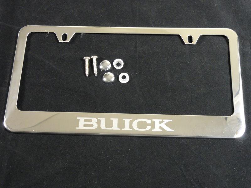 Buick license plate frame stainless steel chrome