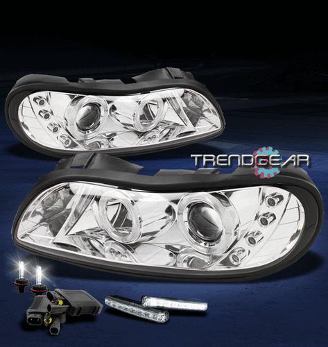 97-03 malibu/04-05 classic/97-99 cutlass halo led projector headlight+drl+6k hid