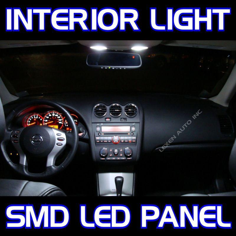 Led w9 white 2x dome map interior light bulb 9 smd circle panel xenon hid lamp d