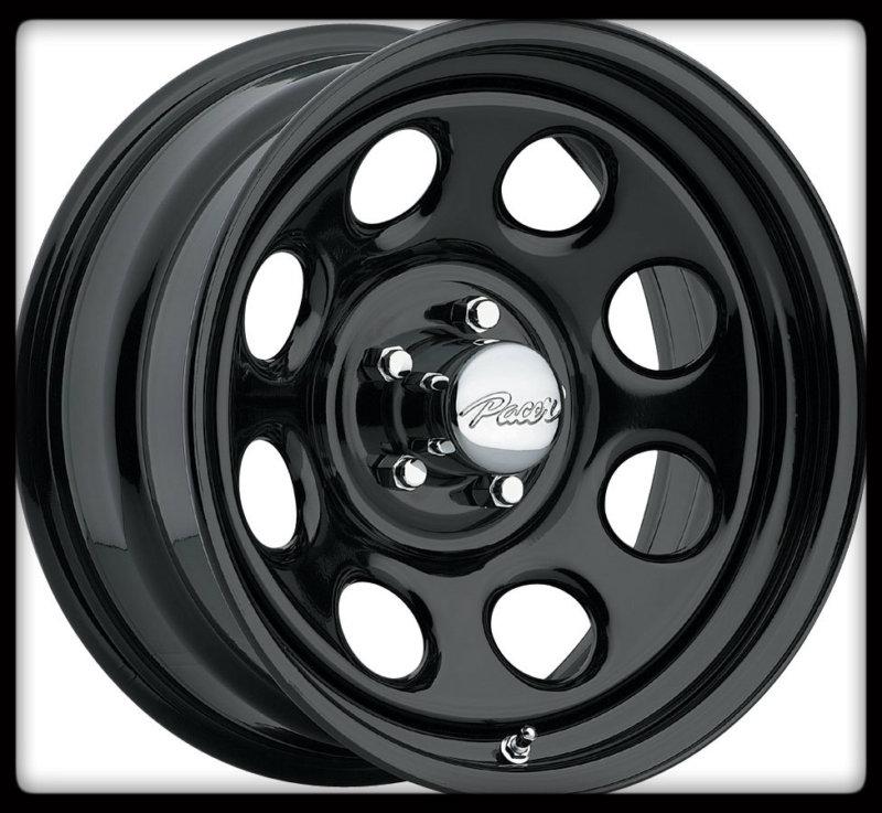17x8 pacer alloy 297b soft 8 6x5.5 toyota avalanche frontier black wheels rims