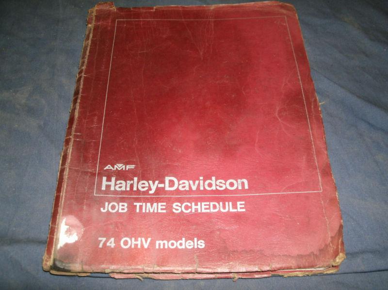 Harley davidson job time schedule flat rate manual 1970+ shovelhead