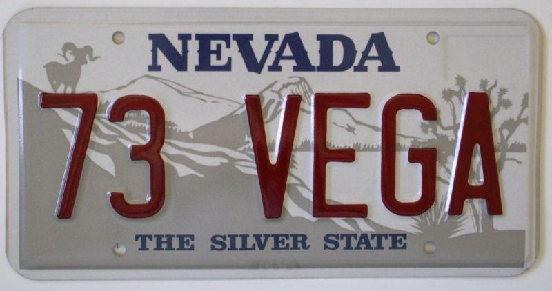 73 vega metal novelty license plate for your 1973 chevy