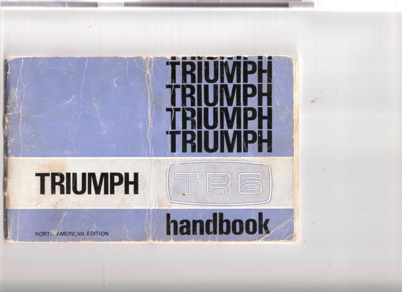 1969 triumph tr6 owner's manual guide original glove box handbook book