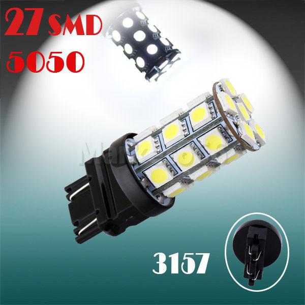 3156 3157 pure white 27 smd 5050 stop tail brake turn led car light bulb lamp