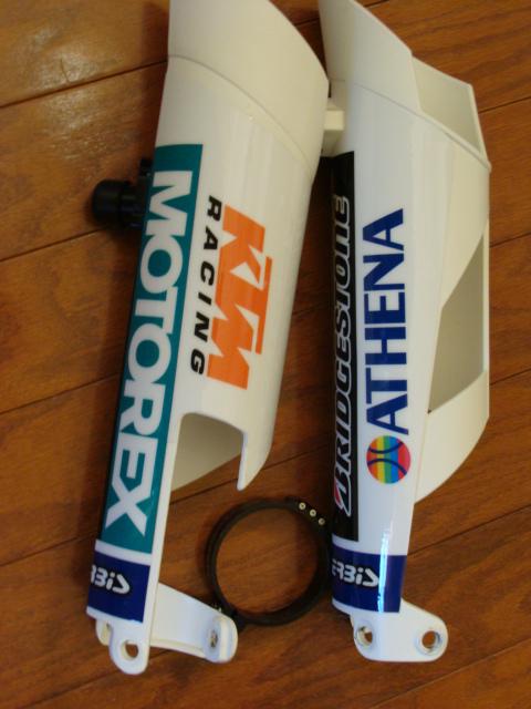 Ktm fork guards hammerhead holeshot device new graphics white 450 250 350 new