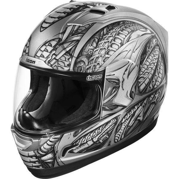 Silver xl icon alliance ssr speedmetal full face helmet