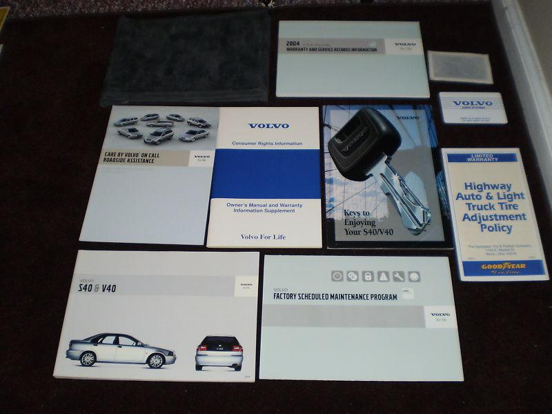 2004 volvo s40/v40 complete car owners manual books guide case all models