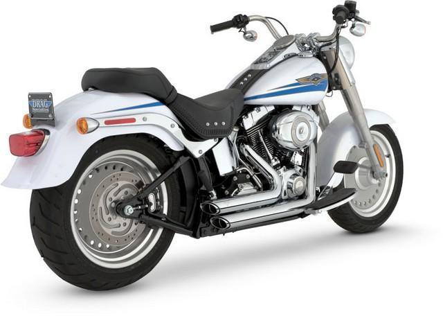 Vance & hines exhaust shortshots stagger for harley softail