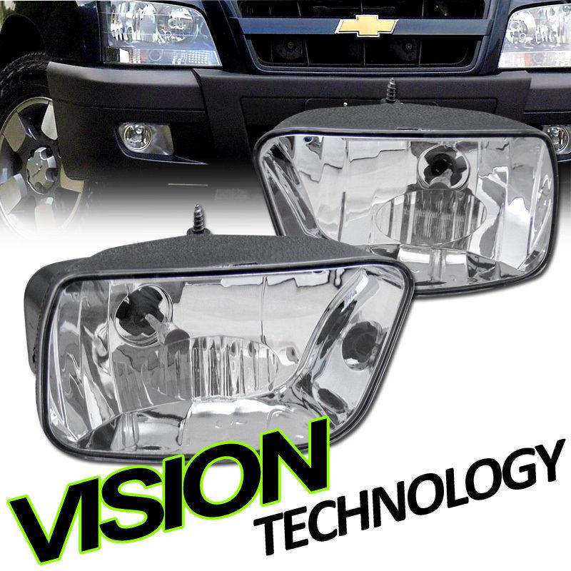 02-09 trailblazer clear lens bumper/driving fog lights lamps+bulbs left+right