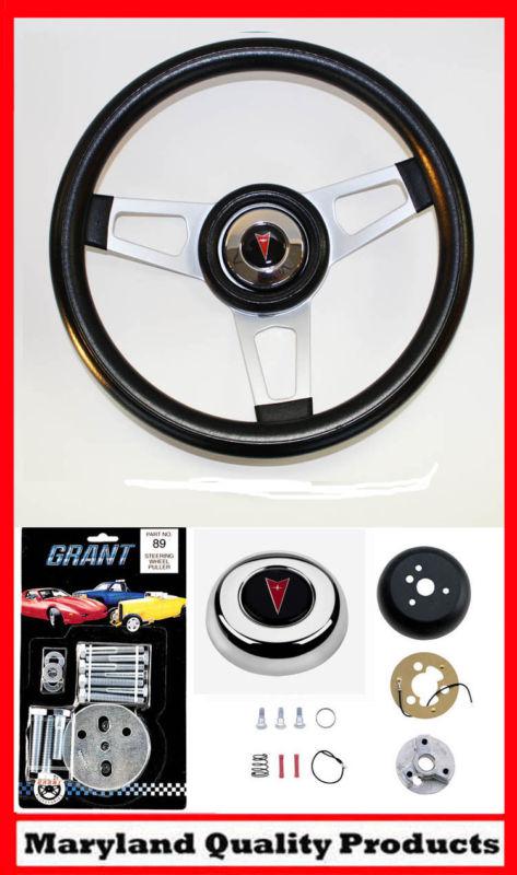 Gto firebird lemans bonneville grant black steering wheel 13.75" shallow dish