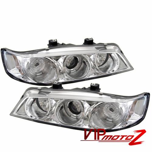 New euro dual halo projector chrome headlight signal lamps 1994-97 accord 2/4dr