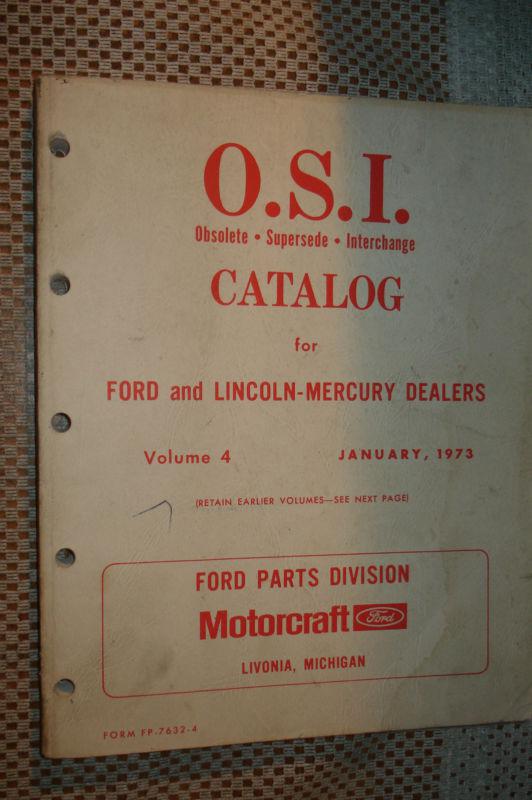 1973 ford osi parts catalog obsolete supersede interchange manual fomoco book nr