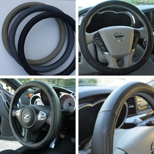 Circle cool leather steering wheel wrap cover 57004 black hummer fiat car suv