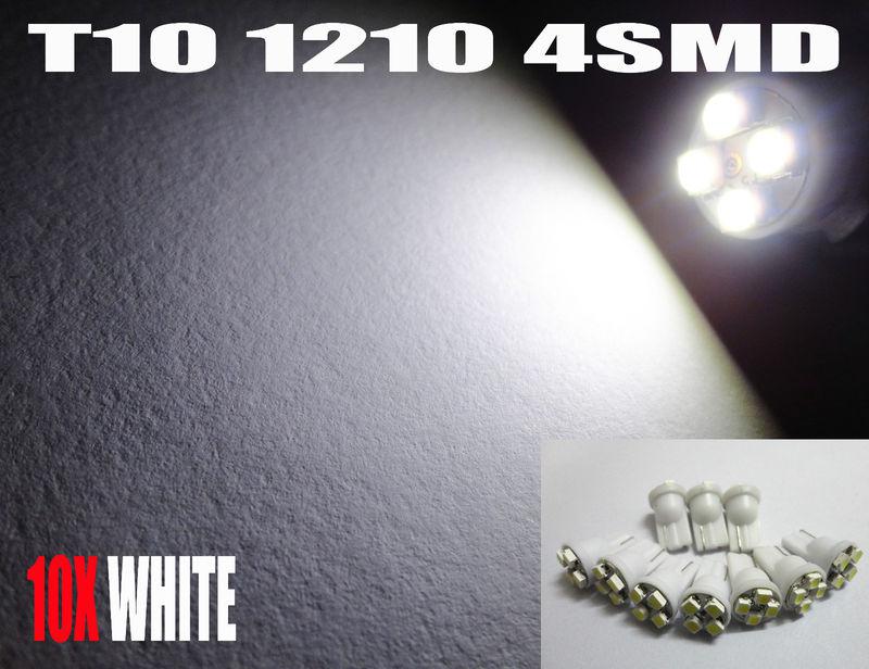 10x white t10 4-smd led wedge lights lamps 168 194 w5w 555 920 2921 t15 #hf10